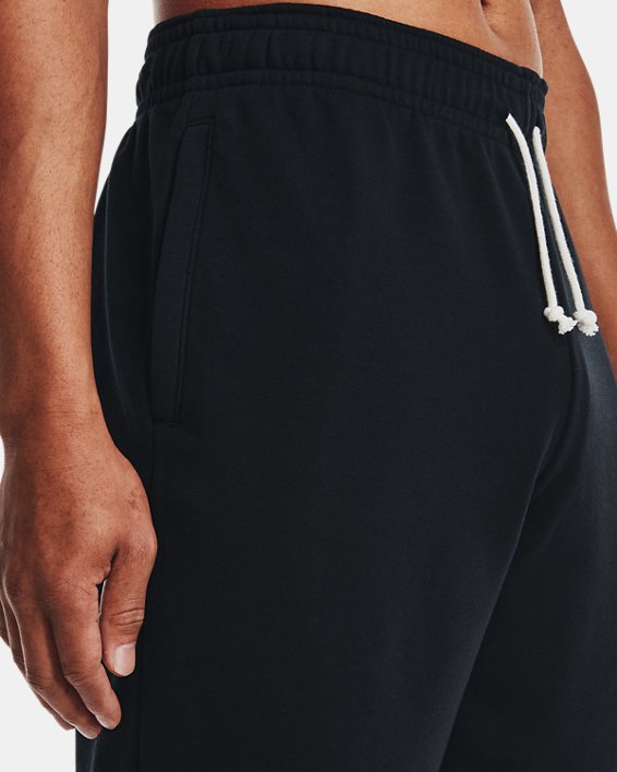 Men's UA Rival Terry Shorts in Black image number 3